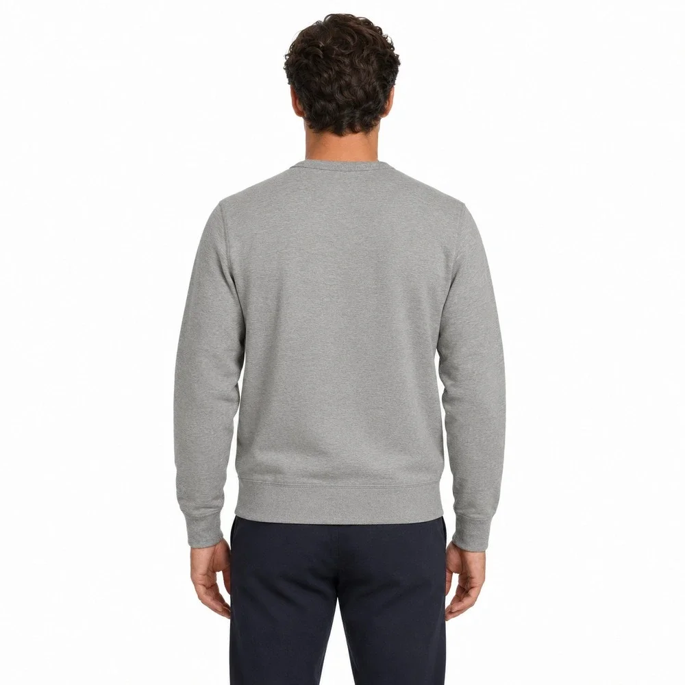 NWT Polo Ralph Lauren Sweatshirt Mens Small S Gray Classic Fleece Crewneck Embos